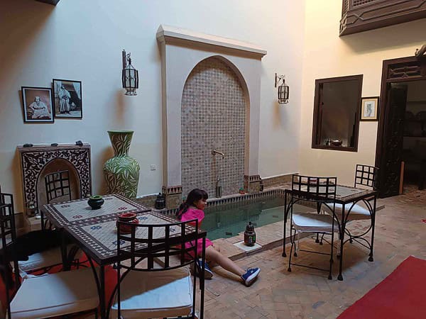 O pátio do Riad Aubrac