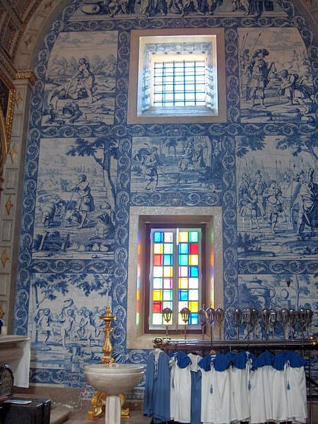 Azulejos de Willem van der Kloet no transepto